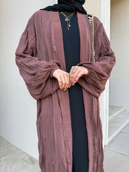 Safia Brown Crushed Cardigan