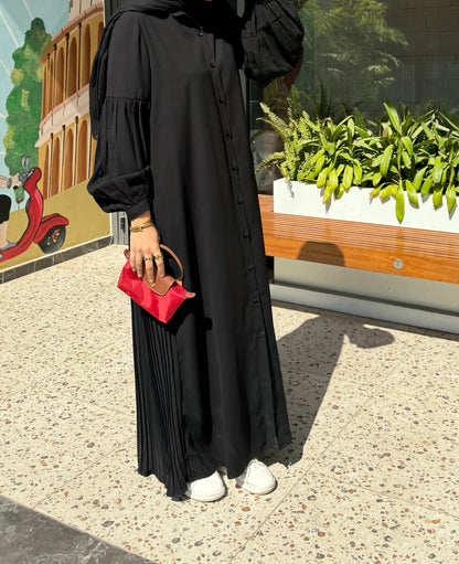 Chemise Back Pleated Abaya