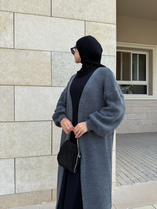 The Knitted Cardigan in Grey