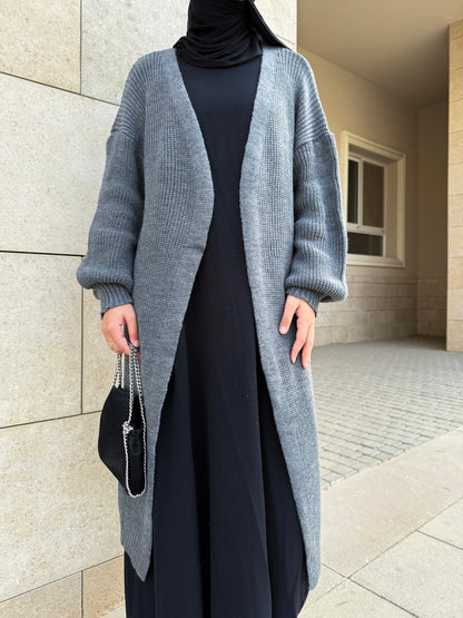The Knitted Cardigan in Grey