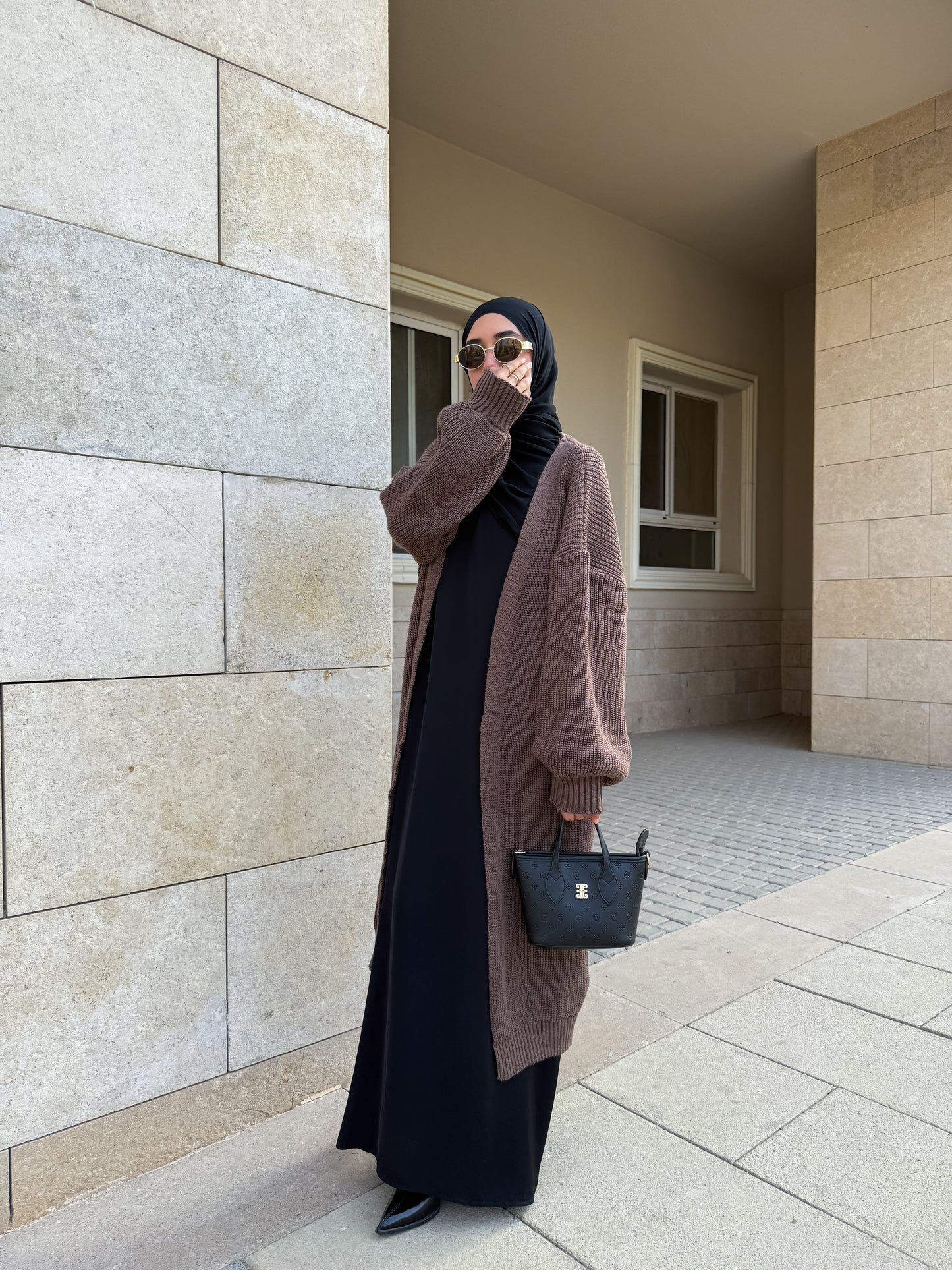 The Knitted Cardigan in Caffe