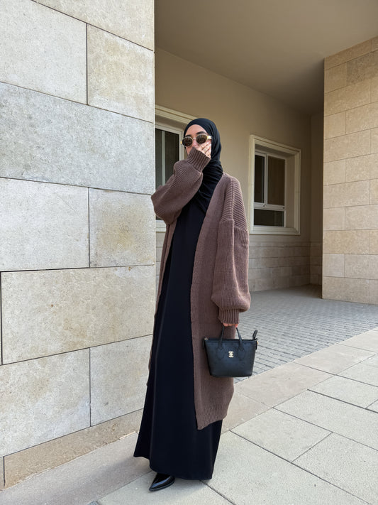 The Knitted Cardigan in Caffe