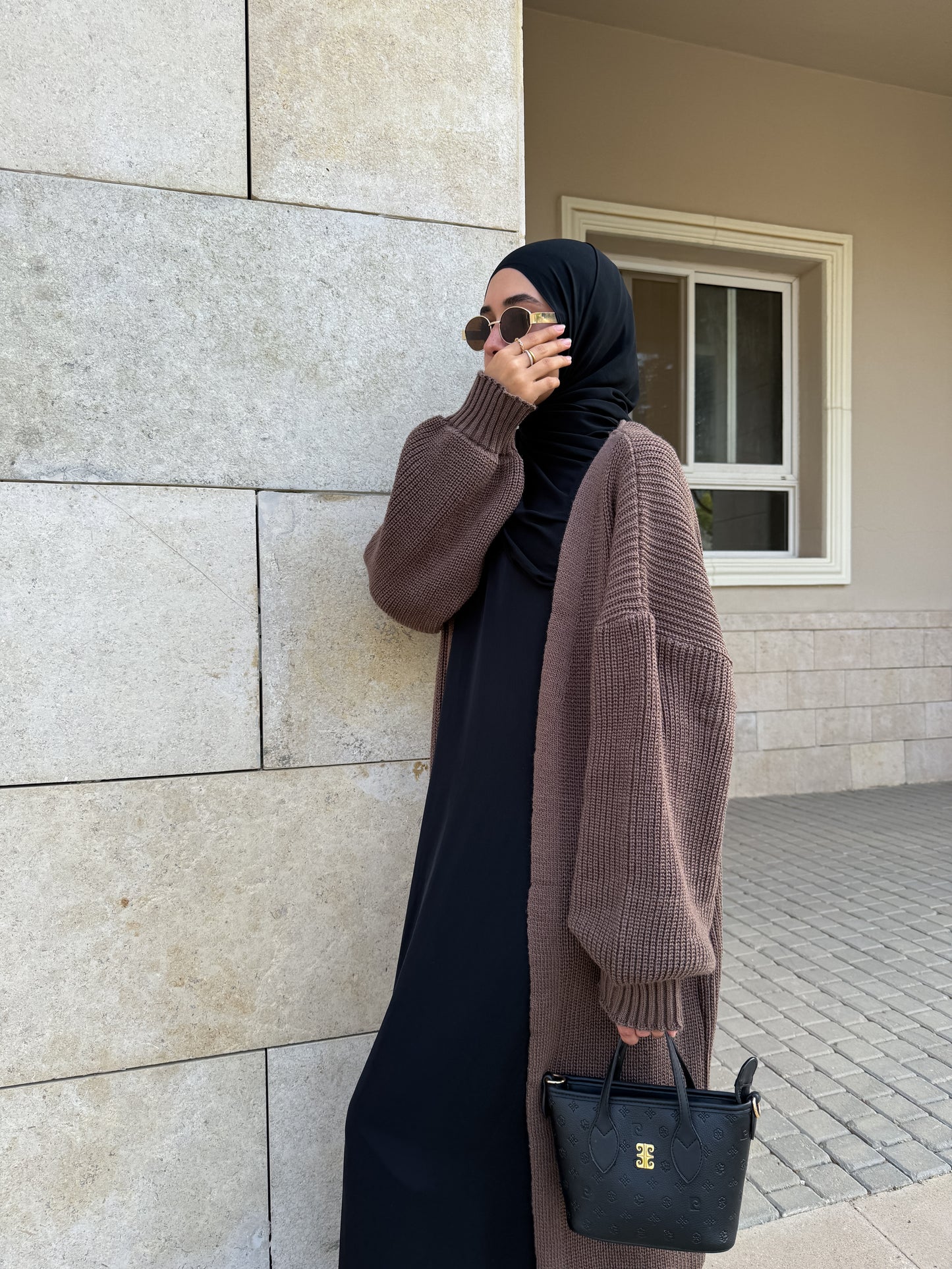 The Knitted Cardigan in Caffe