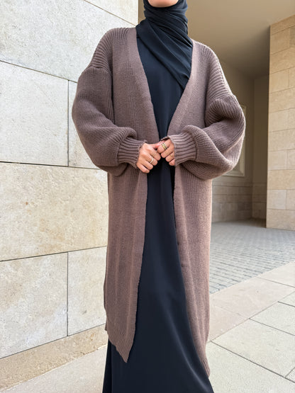 The Knitted Cardigan in Caffe