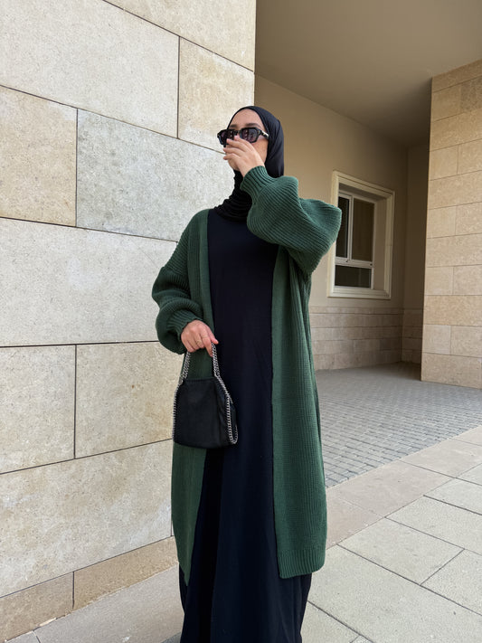 The Knitted Cardigan in Green