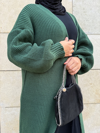 The Knitted Cardigan in Green