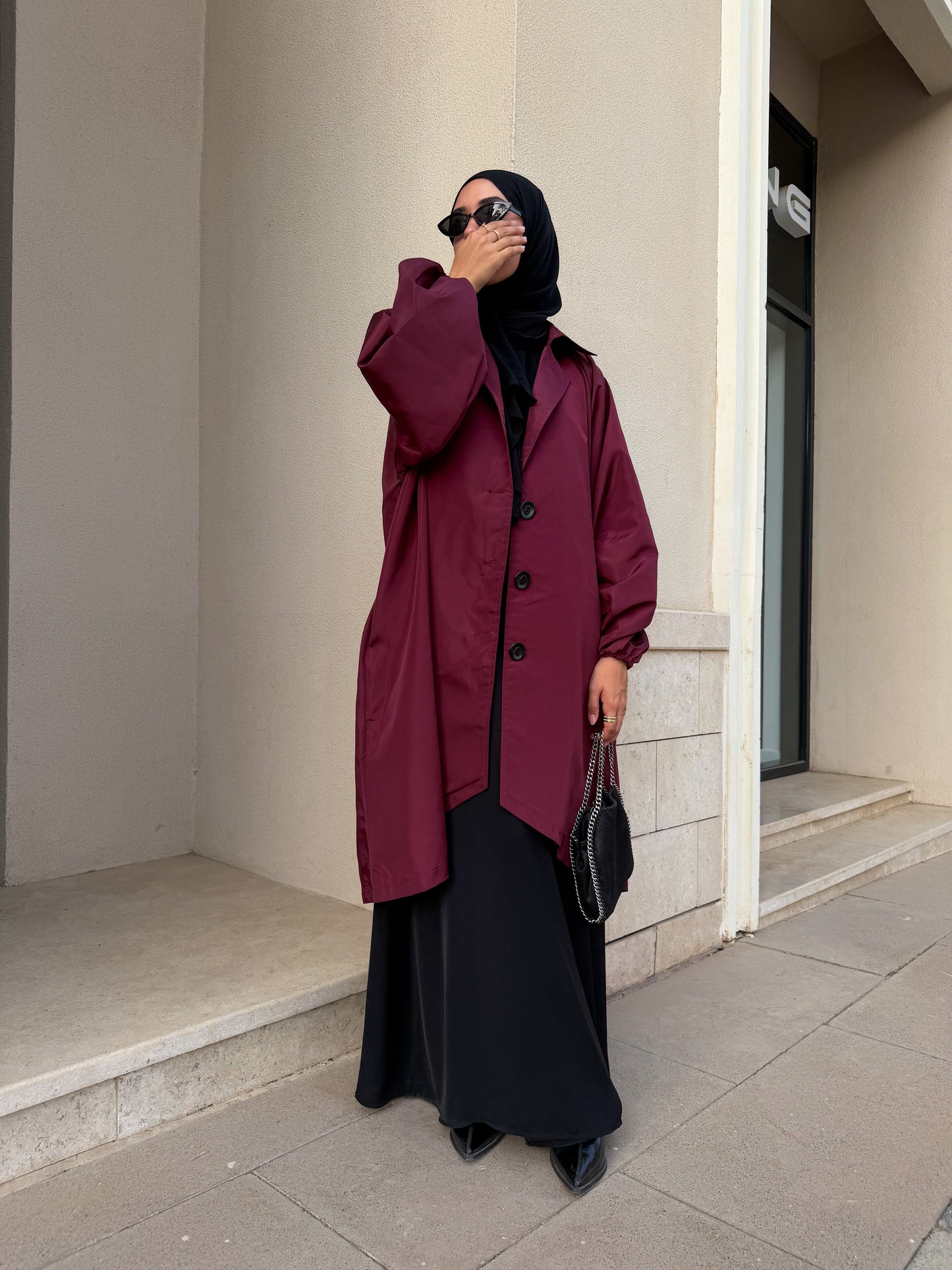 Icy Waterproof Jacket in Burgundy