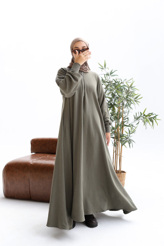 Zain Milton Dress in Olive