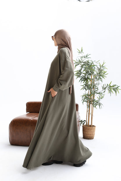 Zain Milton Dress in Olive