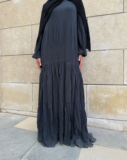 Asia Crushed Grey Dress