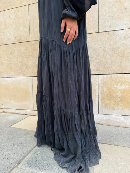 Asia Crushed Grey Dress