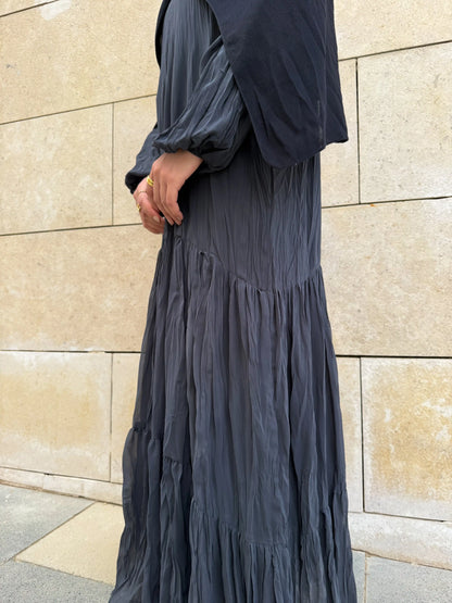 Asia Crushed Grey Dress